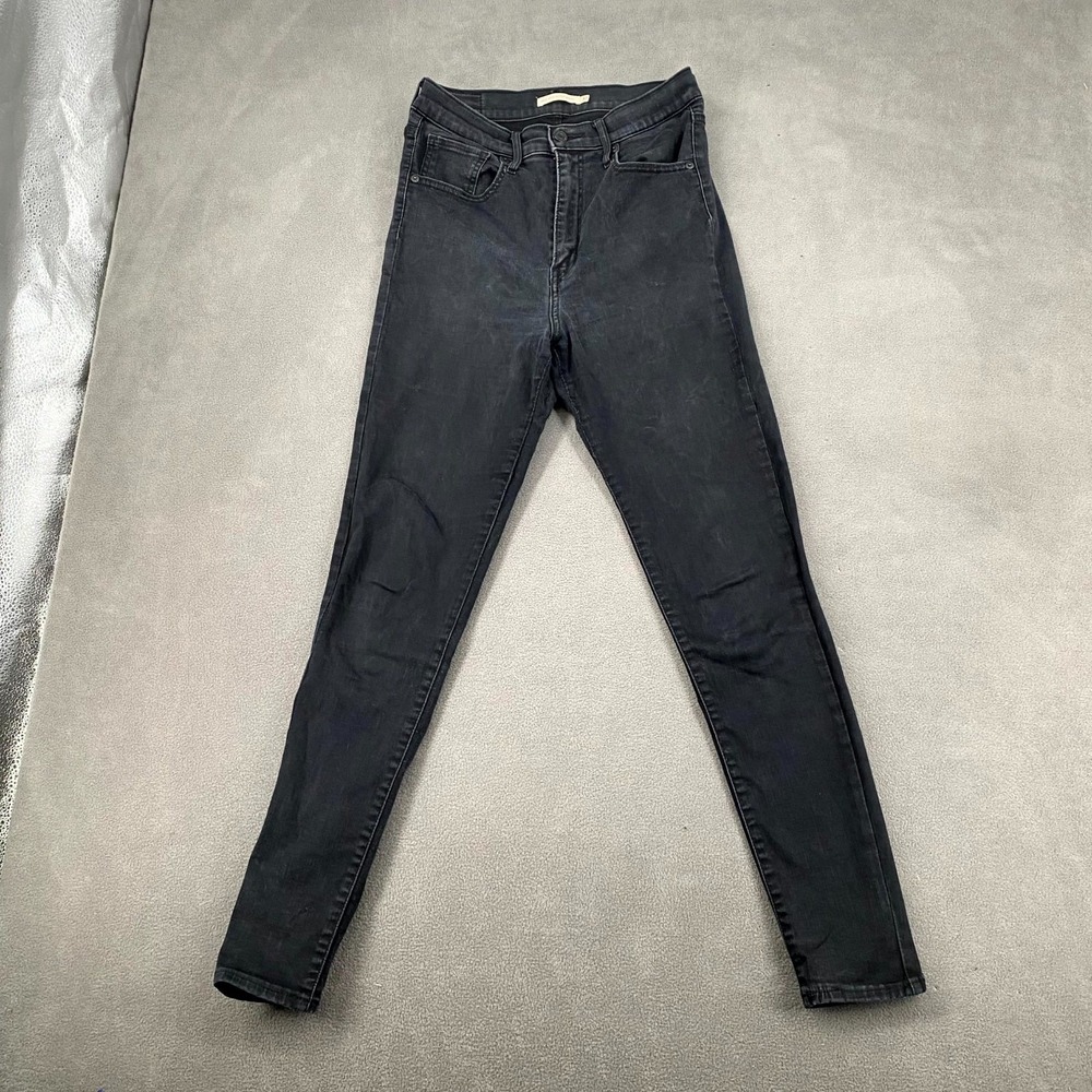 Levi's‎ Mile High Super Skinny Jeans Womens 30 Black Denim Whiskering Slim Fit